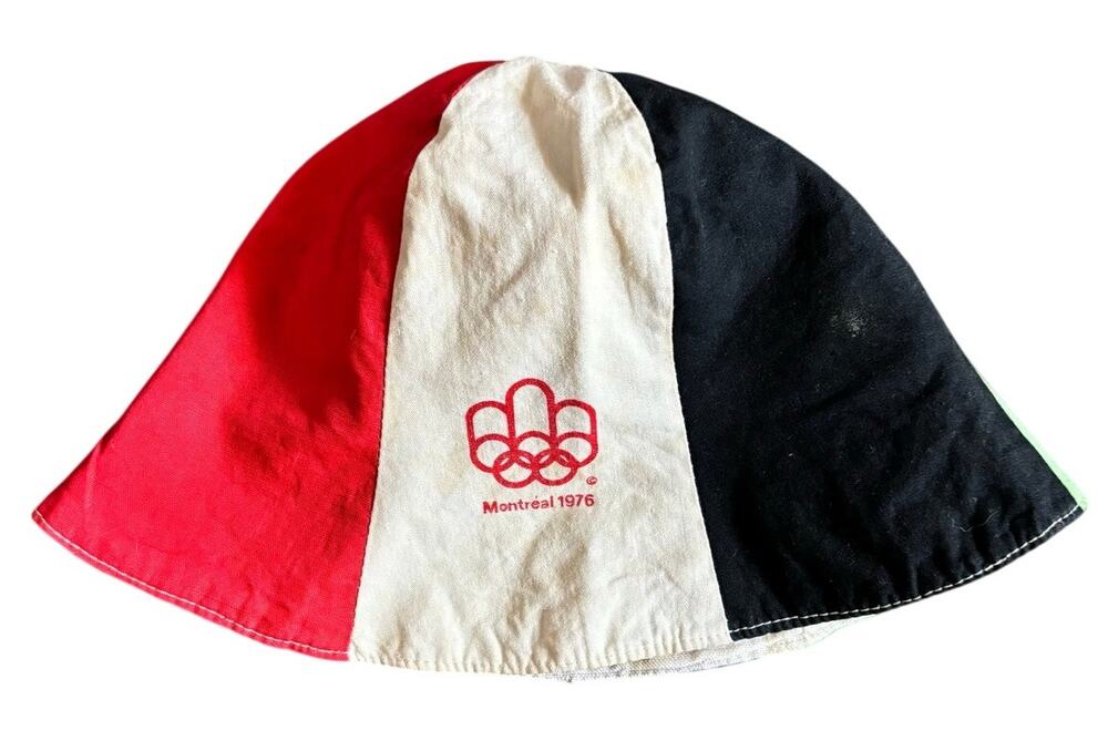 Vintage 1976 Montreal Summer Olympics Childs Bucket Hat Canada Souvenir AS IS